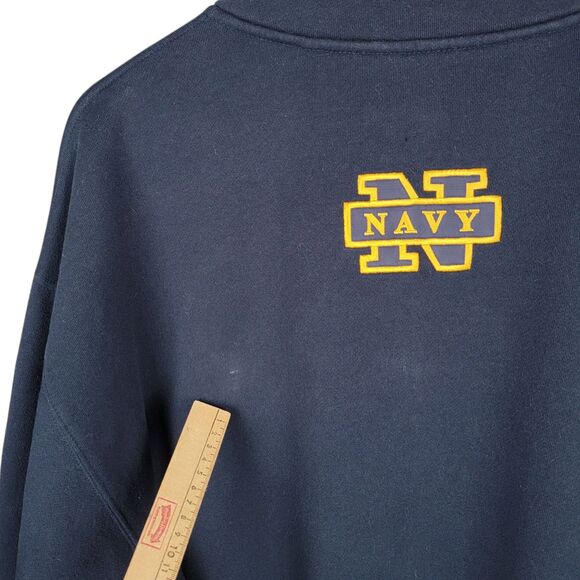 Vintage US Navy Jacket Men's XL Champion NCAA Naval Academy Full Zip Logo 90's - Picture 6 of 9